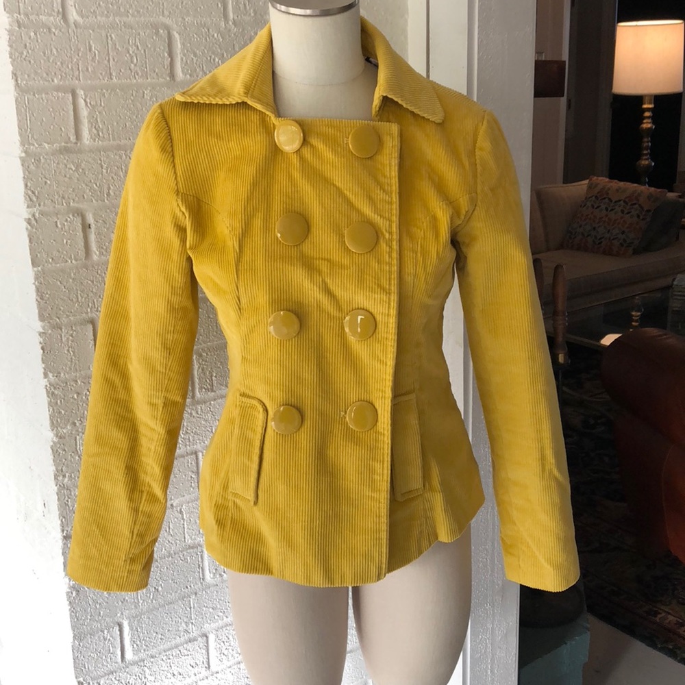 Luii Mustard Yellow Corduroy Blazer M